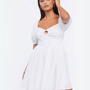 White Puff Sleeve Dress